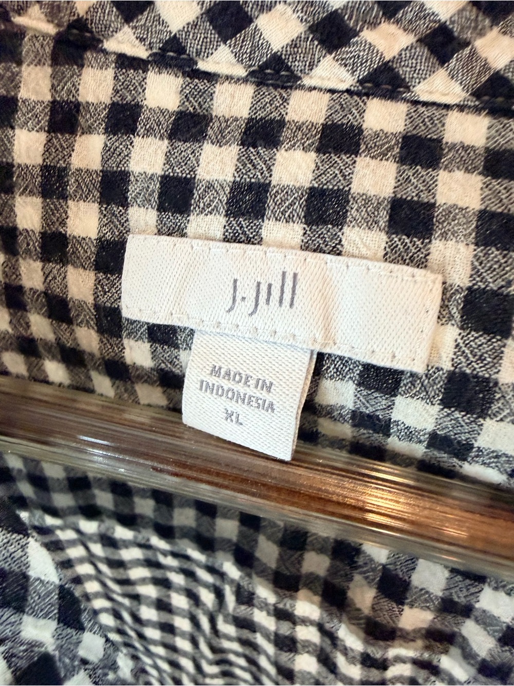 J JILL Women’s Size XL Shirt Button Down Stretch Cotton Plaid Casual Style - Picture 10 of 16
